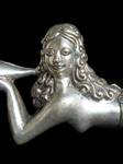 Versilberte Bronzefigur